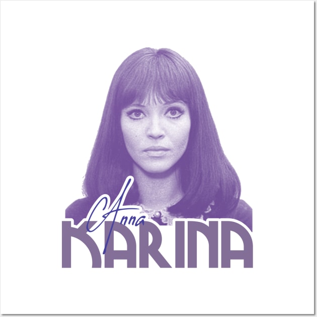 Anna Karina ))(( Avant Garde Film Actress Tribute Wall Art by darklordpug